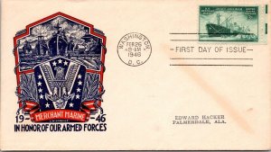 FDC 1946 SC #939 Staehle Cachet - DC Cancel - Single - F61502