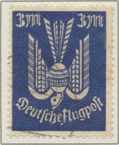 Germany Airmail Deutsche Flugpost 3 Mk Weimar Republic SG225 1922