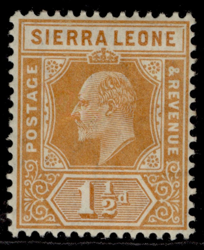 SIERRA LEONE EDVII SG101, 1½d orange, M MINT.