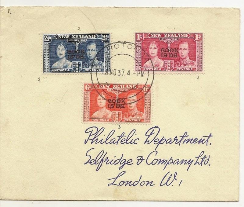 Cook Islands 1937 Coronation Cover