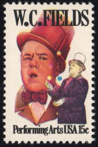 SC#1803 15¢ Performing Arts: W. C. Fields Single (1979) MNH