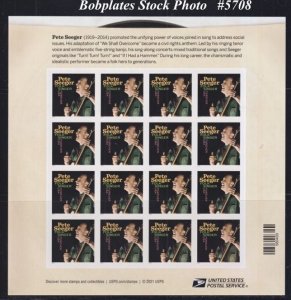 BOBPLATES #5708 Seeger Sheet of 16 Forever VF MNH