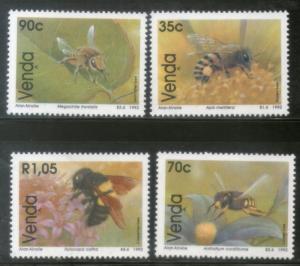 Venda 1992 Honey Bees Insect Fauna Wildlife Animals Flower Sc 241-44 MNH # 3465