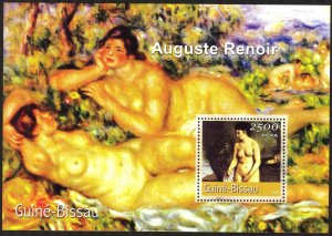 Guinea Bissau 2001 Art Paintings Auguste Renoir S/S MNH