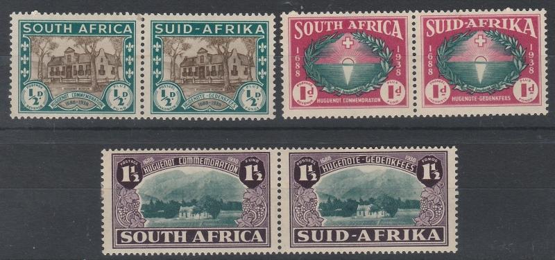 SOUTH AFRICA 1939 HUGENOT SET PAIRS