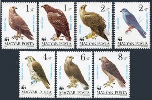 Hungary 2797-2803, MNH. Michel 3624-3630. WWF 1983. Protected birds of prey.