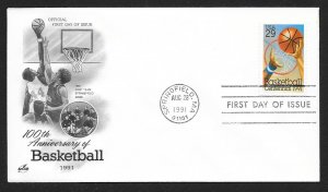 UNITED STATES FDC 29¢ Basketball 1991 ArtCraft