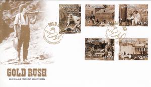 New Zealand 2006 FDC New Zealand Gold Rush Set of 5