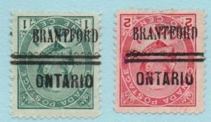 Canada Precancel Brantford 1-89-Invert, 1-90 - Invert