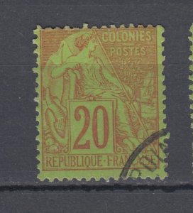 J45921 JL stamps 1881-6 french colonies used #52 commerce