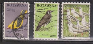 BOTSWANA Scott # 19, 21, 307 Used - Birds