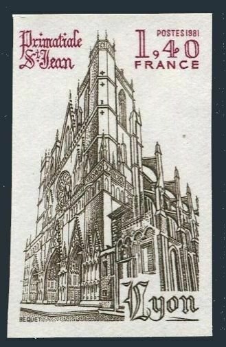 France 1733 imperf,MNH.Michel 2266B. Tourist 1981.Church of St Jean,Lyon.