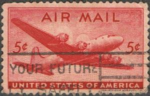 Used US 5 cent Scott# C32 VF Off-paper