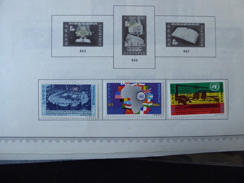 Ethiopia 1966-1993 Stamp Collection on Album Pages