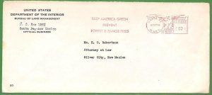 ZA1556 - USA  - POSTAL HISTORY - MECHANICAL POSTMARK on cover FOREST FIRES  1955