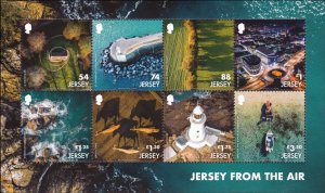 Jersey 2021 MNH Stamps Souvenir Sheet Jersey From The Air Lighthouse Animals