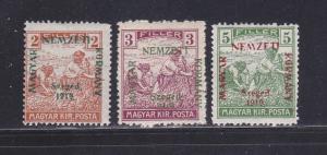 Hungary Szeged 11N1-11N3 MH Overprint