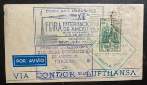 1940 Rio De Janeiro Brazil First Day Cover FDC Post Office International Fair