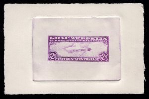 MOMEN: US STAMPS #C15 (CF1) PANELLI FORGERY LARGE DIE PROOF IN PURPLE LOT #85429