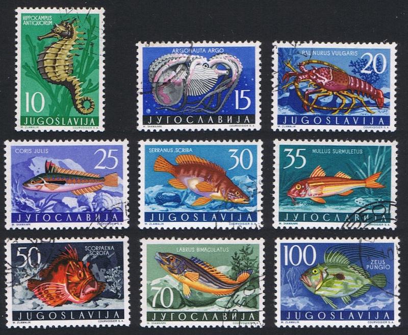 Yugoslavia Adriatic Sea Creatures 9v SG#825-833 SC#452-460