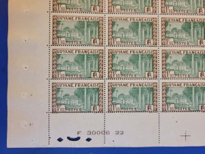 French Guiana #142* NH  Full sheet of 75  CV $97.50+