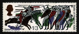 GB 1966 Battle of Hastings 1/3 (phos). SHIFT OF BRONZE GREEN. SG 712p var.