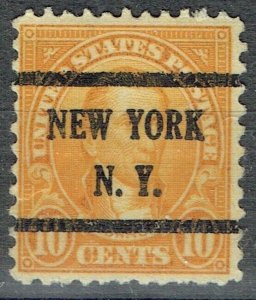 1926 10c MONROE w/Bureau precancel (642-43) f/NEW YORK NY. Nice stamp!!