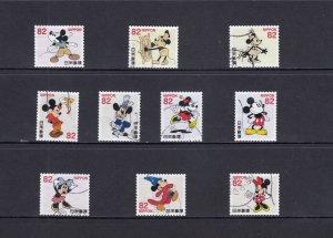 Japan 2018  Mickey & Minnie Mouse Mi:9239-48, Sc:4224a-j, Y.T:8867-76,  used set