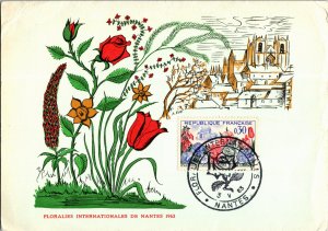 France, Maximum Card, Flowers