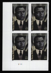 #4464 44c Oscar Micheaux, Plate Block [V1111 LL] Mint **ANY 5=FREE SHIPPING**