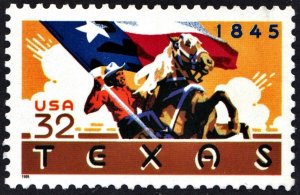 SC#2968 32¢ Texas Statehood Single (1995) MNH