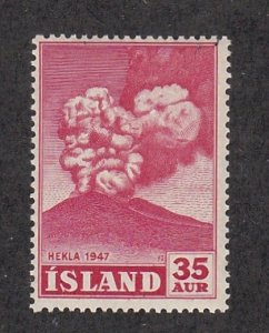Iceland # 248, Hekla Volcano, Mint Hinged