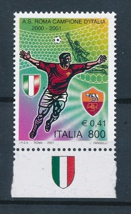 [110901] Italy 2001 Sport football soccer AS Roma  MNH