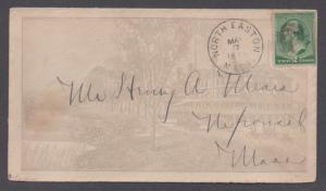 **US 19th Century Adv Cover, SC# 213, North Easton, MA 5/7/1889, Hotel Coburn