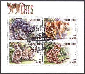 Sierra Leone 2015 Cats Sheet Used / CTO