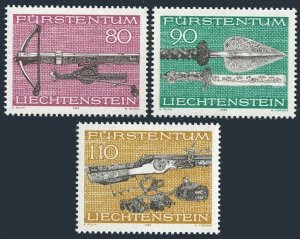 Liechtenstein 691-693,MNH.Michel 751-753. Crossbow,Spear,knife,Rifle.1980.