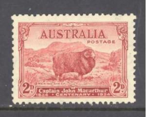 Australia Sc # 147 mint never hinged (BC)