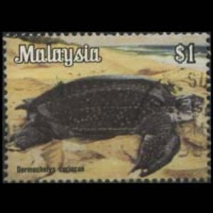 MALAYSIA 1979 - Scott# 179 Turtle $1ˮӡ Used