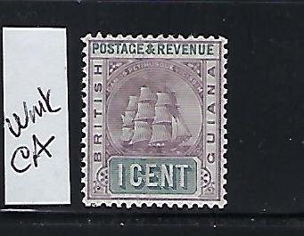 BRITISH GUIANA SCOTT #130 1889-1903 SHIP TYPE 1C (LILAC/GRAY) WMK 2- MINT LH