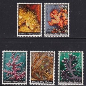 Album Treasures Papua New Guinea Scott # 575-579  Coral  Mint NH