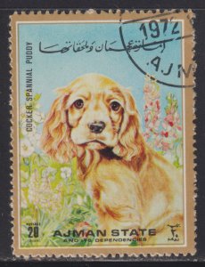 UAE Ajman Unlisted Cocker Spaniel Puppy 1972