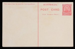 AUSTRALIA Postcard 1911 Scenic KGV 1d red view Bourke St Melb bicolour. 