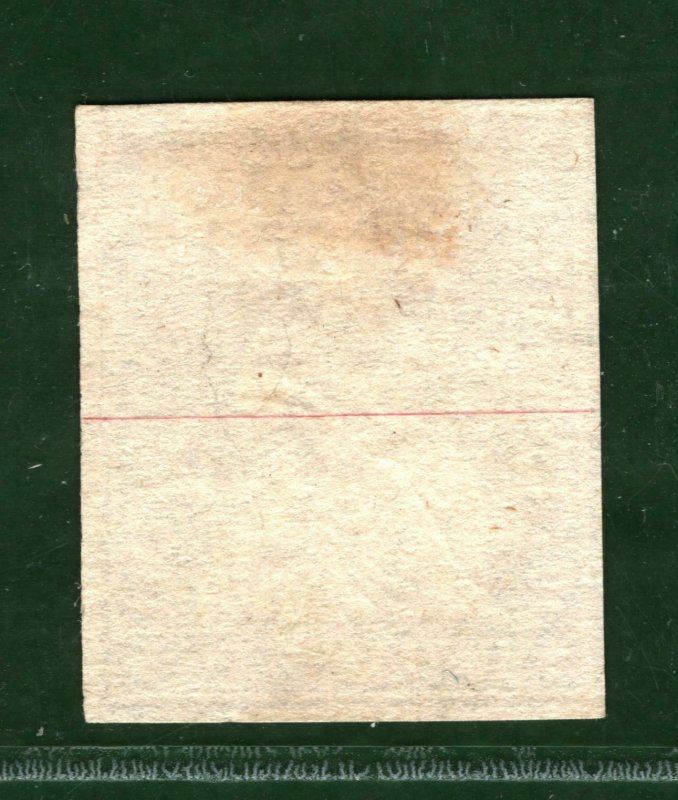 SWITZERLAND Helvetia Stamp Scott.26 10r Milky Blue (1855) Used Cat $230 YELLOW15