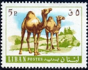 Camels, Lebanon stamp SC#456 Mint