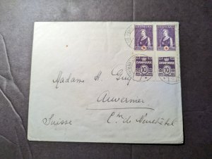 1940 Denmark Red Cross Cover Frederiksund to Neuchatel Switzerland