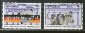 St. Vincent Grenadines 1991 200th Anni. of Brandenburg Gate Germany Flag Spec...