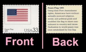 US 3403r The Stars and Stripes Peace Flag 1891 33c single MNH 2000