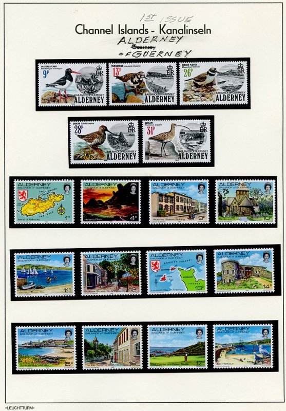 Channel Islands Collection on 58 pages -Guernsey and Alderney-SCV $415.00