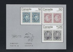 CANADA SCOTT #756A 1978 CAPEX '78- SOUVENIR SHEET MINT NEVER HINGED