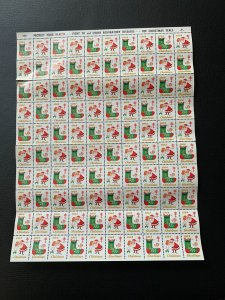 us 1964 Christmas Seals/Stamps OG Mint NH one seal separation , small damage gum